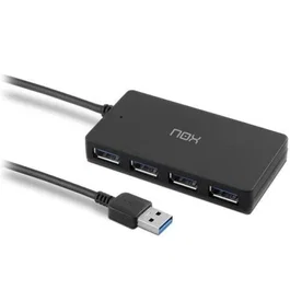 Nox Lite Hub One Hub USB 3.2 Gen 1 de 4 Puertos, Negro